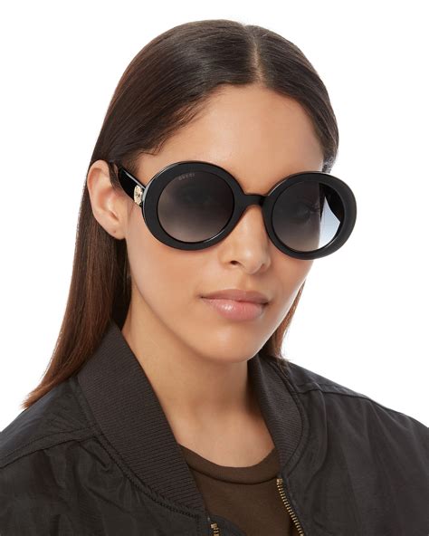 gucci round glasses black|Gucci women's oversize round sunglasses.